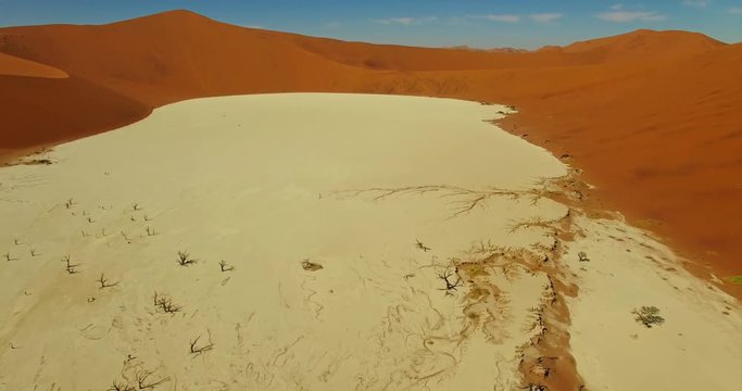 Flight over beautiful Namib Desert