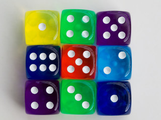 colorful dices