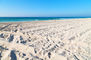 Fototapeta na wymiar in oman arabic sea sandy beach
