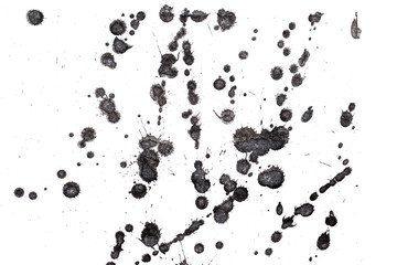 Abstract black ink splash