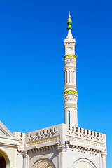 Fototapeta na wymiar in oman muscat mosque minaret