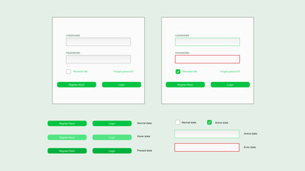 Vector Login Form Template