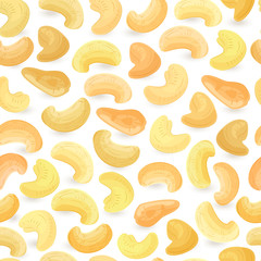seamless texture with tasty cashews for your design