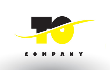 TO T O Black and Yellow Letter Logo with Swoosh.