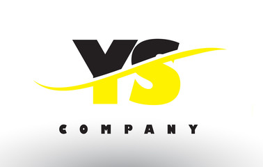 YS Y S Black and Yellow Letter Logo with Swoosh.