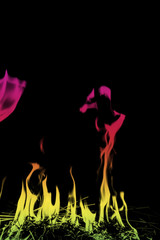  Abstract multicolored Fire flames