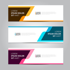 Vector abstract design banner web template.