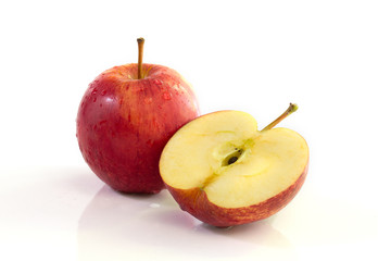 Red apple isolated on white background