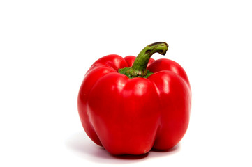 Fresh colorful sweet bell pepper isolated on a white background
