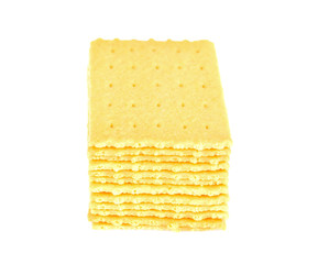 Tasty biscuits on white background