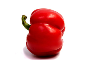 Fresh colorful sweet bell pepper isolated on a white background