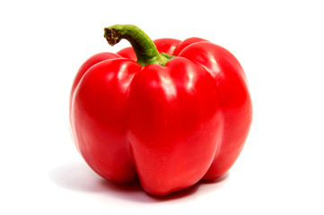 Fresh colorful sweet bell pepper isolated on a white background