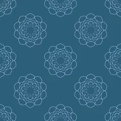 Dekokissen Flower mandala ornament. Floral decorative seamless pattern. Oriental background with round design elements. Floral decorative seamless pattern. © maxxma