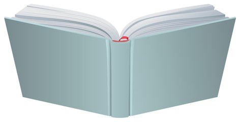 Naklejka premium Open book hardcover 3d realistic vector illustration