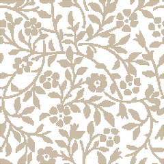 Halftone colorful seamless retro pattern vintage garden spiral curve flower leaf