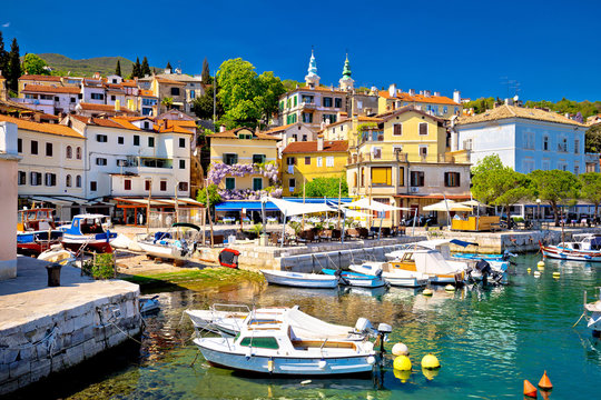 Idyllic mediterranean waterfront in Volosko village - Powered by Adobe