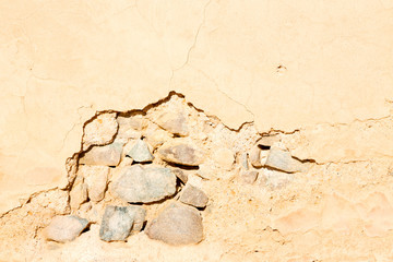 in oman the old wall near     house and block building abstract background