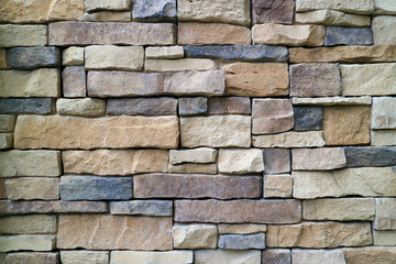Stone Blocks Wall Made from Irregular Sized Stone Blocks, for Abstract Background