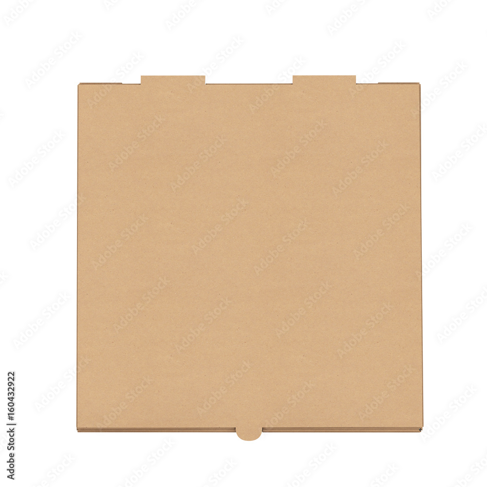 Poster blank cardboard pizza box for your design. 3d rendering