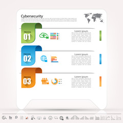 Timeline infographic,  business style timeline banner, web design,timeline infographics,cyber security concept,icon set