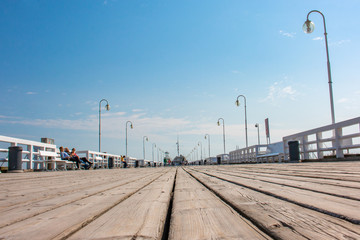 Obraz premium Pier in Sopot (Molo w Sopocie) Gdynia (Gdingen) pomorskie (Pommern) Polska (Polen)