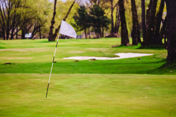 Obraz premium Golf Flag Waving