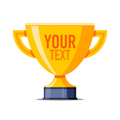 Vector golden trophy icon