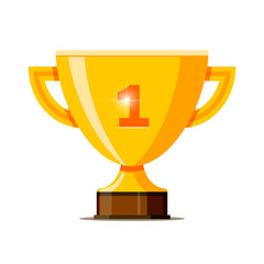 Vector golden trophy icon