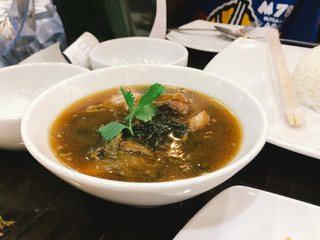 Pork in brown sauce frogs