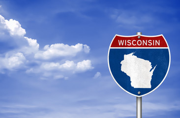Wisconsin road sign map