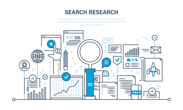 Search research, analysis of information, services, marketing, information, statistics, analytics.