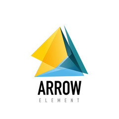 Fototapeta premium Vector arrow geometric design logo