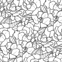 Graphic gardenia pattern