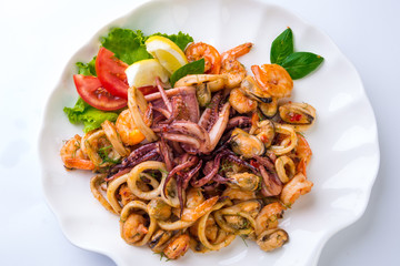 Sea food mix dish