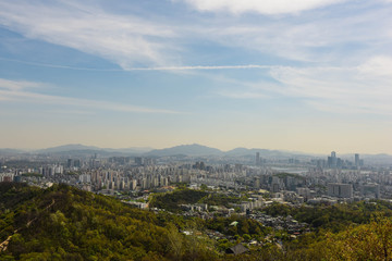 city skyline , seoul korea
