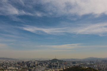 Fototapeta na wymiar city skyline , seoul korea