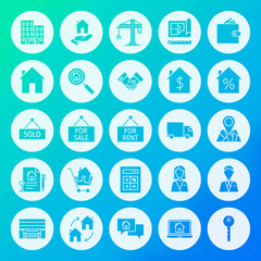 Real Estate Circle Solid Icons