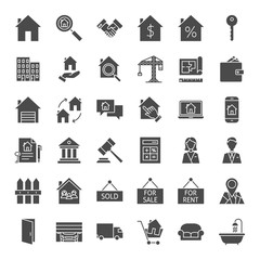 Real Estate Solid Web Icons