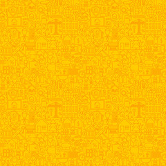 Yellow Line Real Estate Seamless Pattern