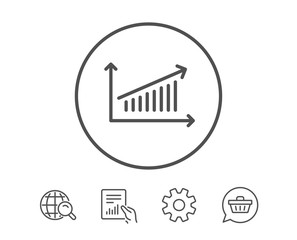Chart line icon. Report graph sign.