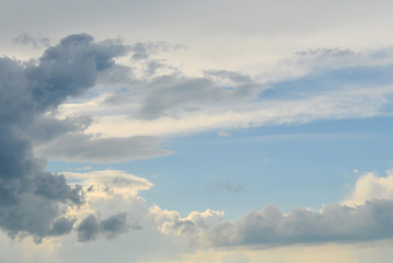 Fototapeta na wymiar Beautiful blue sky with clouds background