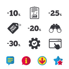 Sale discount icons. Special offer price signs.