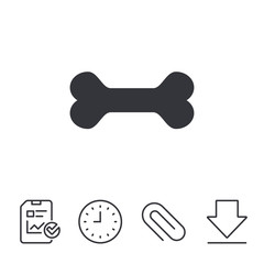 Dog bone sign icon. Pets food symbol.