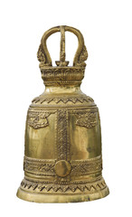 Golden Bell isolate on white background.