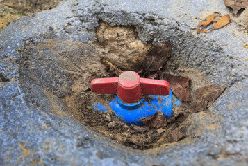 Water valve in the garden