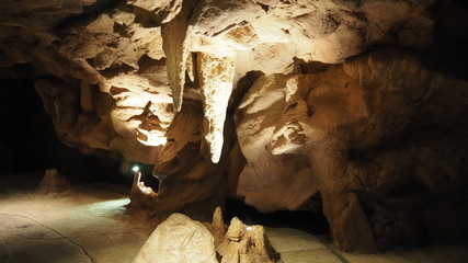 Stalagmite caves under the lighting decoration