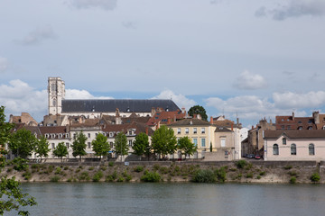 Obraz premium Chalon Sur Saone & Cathedral, France