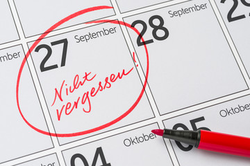 Kalender - 27. September