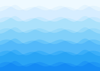 Fototapeta premium Seamless patterns with stylized waves