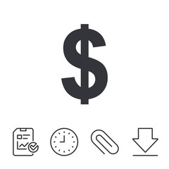 Dollar sign icon. USD currency symbol.